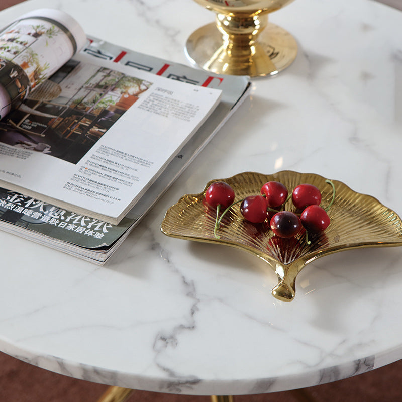 Nordic Marble Steel Tripod End Table