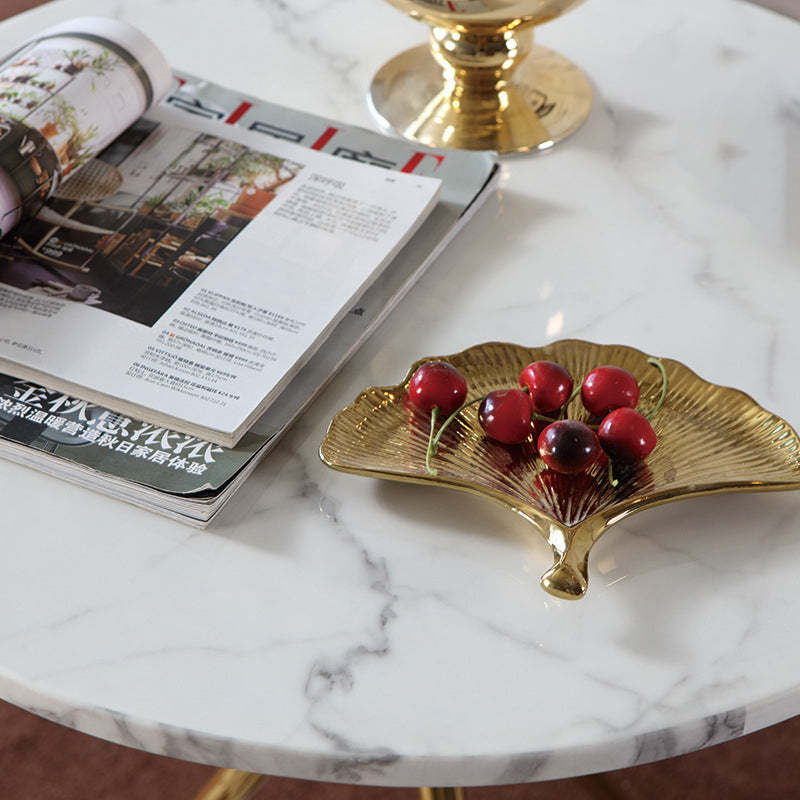 Nordic Marble Steel Tripod End Table