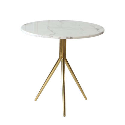 Nordic Marble Steel Tripod End Table