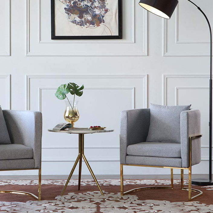 Nordic Marble Steel Tripod End Table