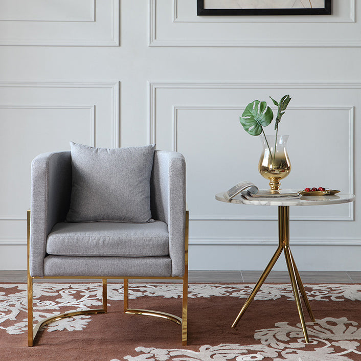 Nordic Marble Steel Tripod End Table