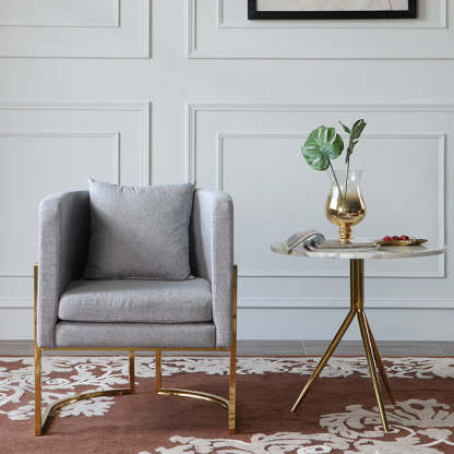 Nordic Marble Steel Tripod End Table