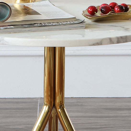 Nordic Marble Steel Tripod End Table