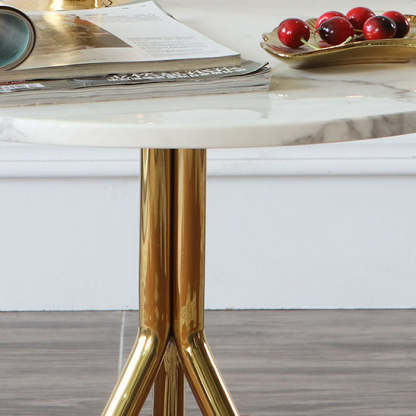 Nordic Marble Steel Tripod End Table