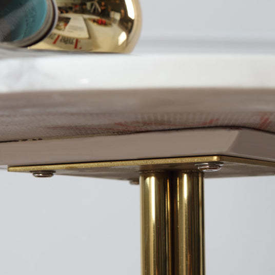 Nordic Marble Steel Tripod End Table