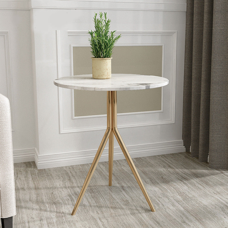 Nordic Marble Steel Tripod End Table