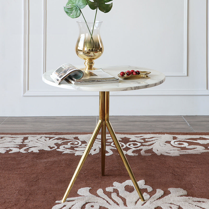 Nordic tripod end natural steel marble metal end & side tables, Lighom
