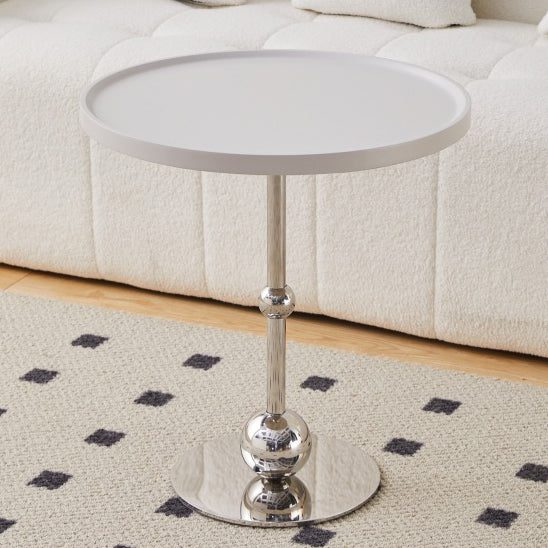 Nordic Glass Top Steel Base End Table