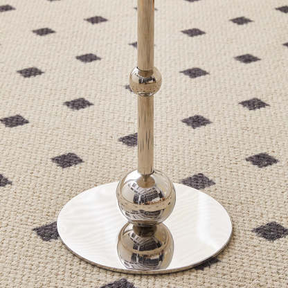 Nordic Glass Top Steel Base End Table