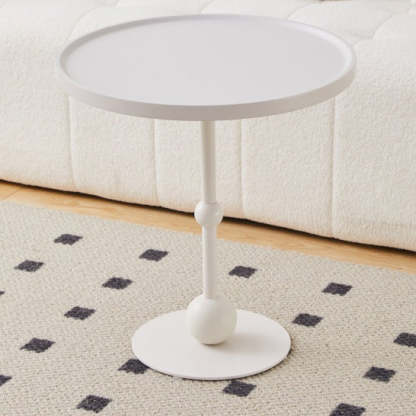 Nordic Glass Top Steel Base End Table
