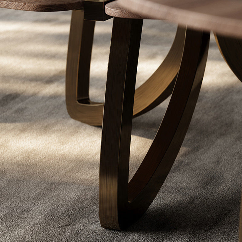 Retro Black Walnut Petal Coffee Table