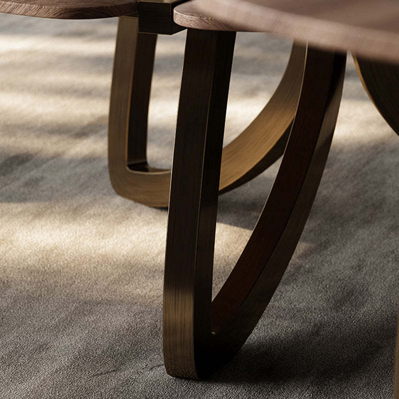 Retro Black Walnut Petal Coffee Table