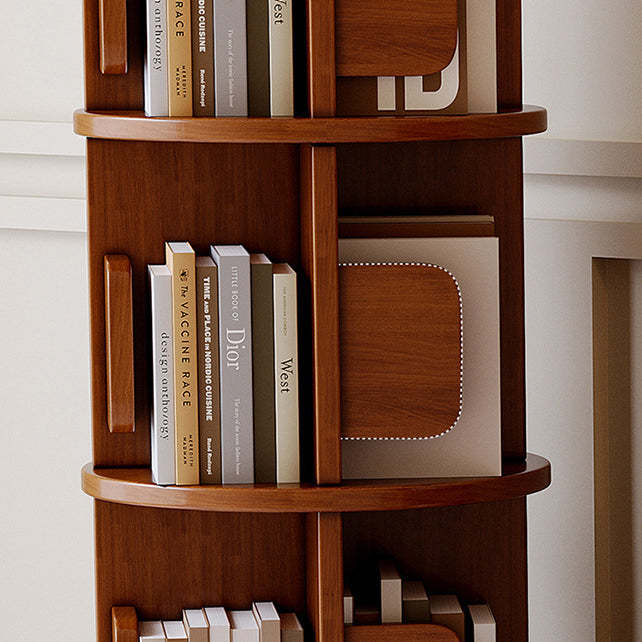 Wood Rotating Storage End Table