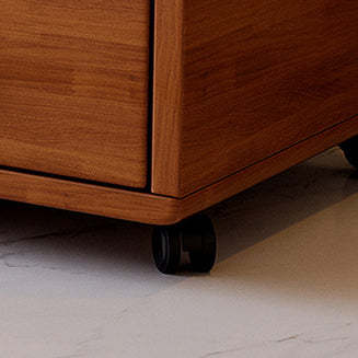 Wood Rotating Storage End Table