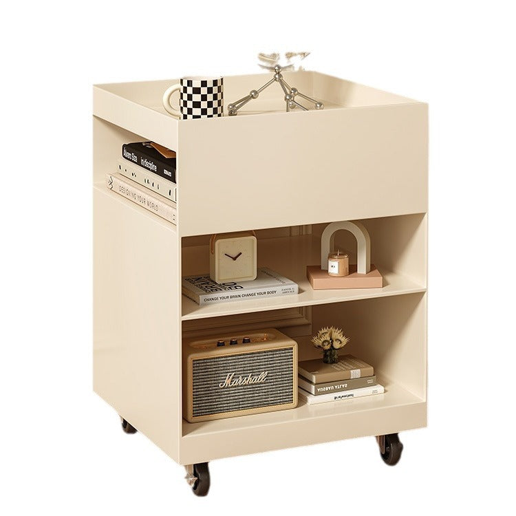 Nordic Iron Rolling Cart End Table 3-Tier