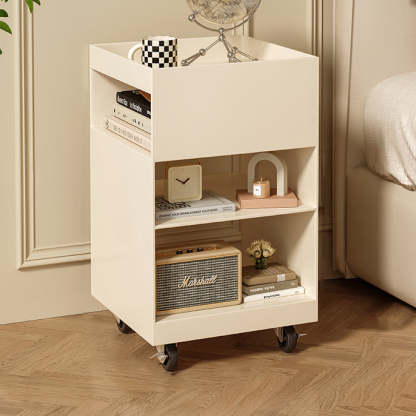 Nordic Iron Rolling Cart End Table 3-Tier