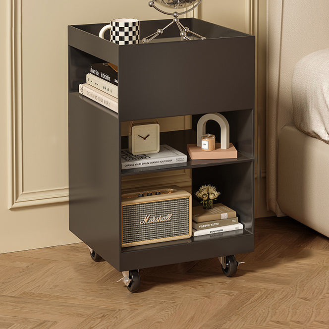 Nordic Iron Rolling Cart End Table 3-Tier