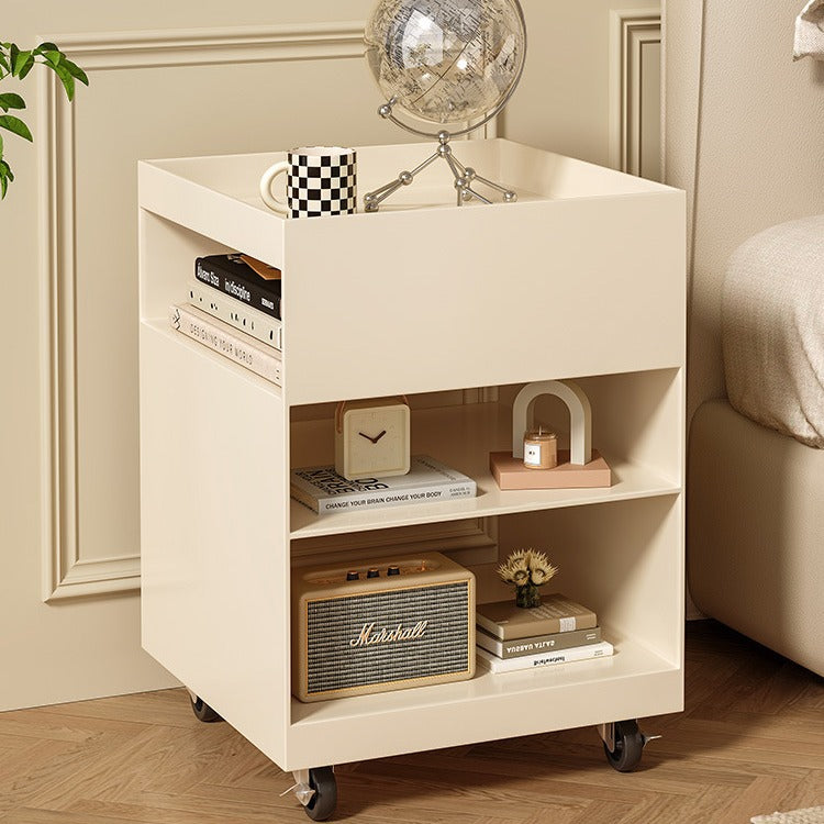 Nordic Iron Rolling Cart End Table 3-Tier