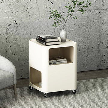 Nordic Iron Tray Rolling 2-Cabinet Nightstand