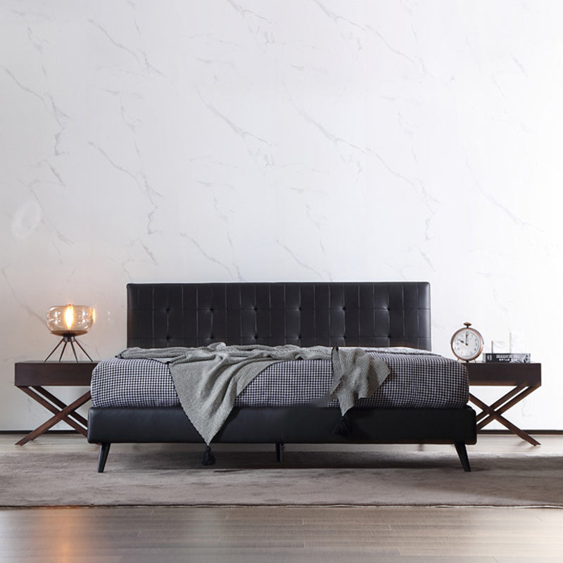 Contemporary Crossed-Leg Wood Nightstand