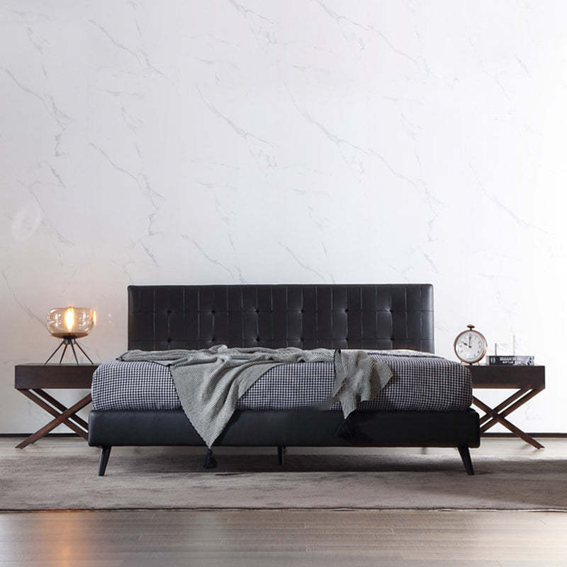 Contemporary Crossed-Leg Wood Nightstand