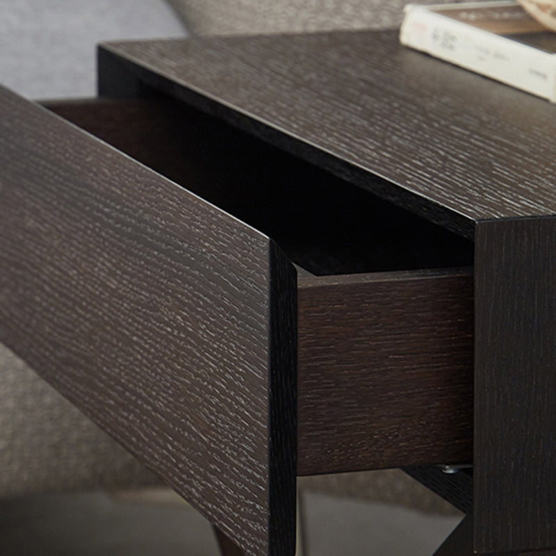 Contemporary Crossed-Leg Wood Nightstand