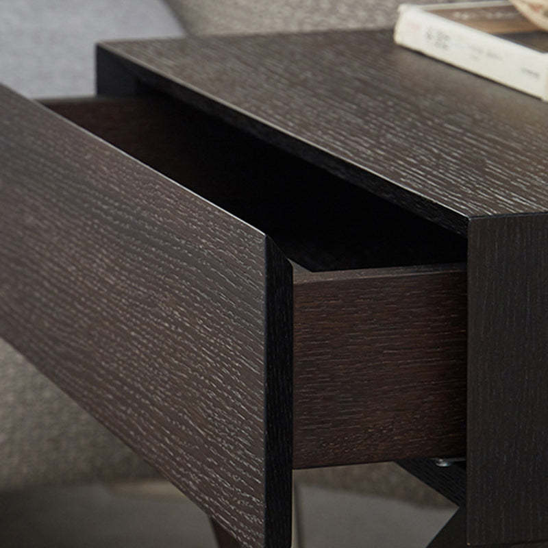 Contemporary Crossed-Leg Wood Nightstand