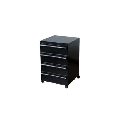 Nordic Plastic 4-Drawer Rolling Nightstand Storage Cabinet