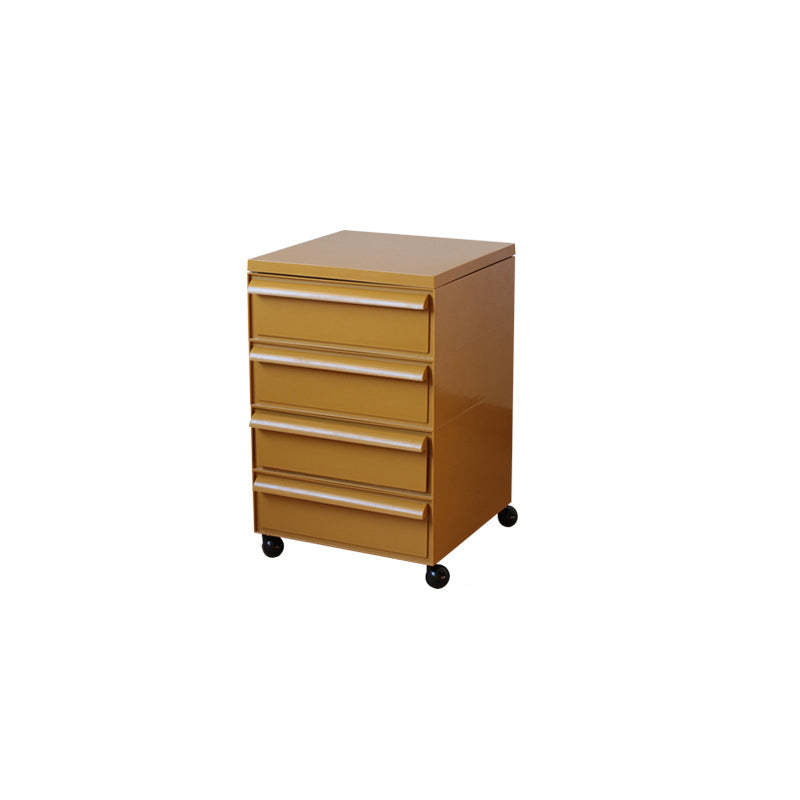Nordic Plastic 4-Drawer Rolling Nightstand Storage Cabinet