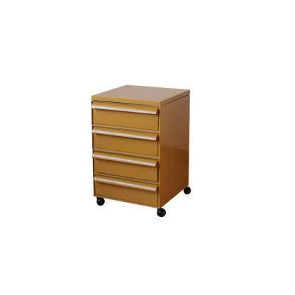 Nordic Plastic 4-Drawer Rolling Nightstand Storage Cabinet