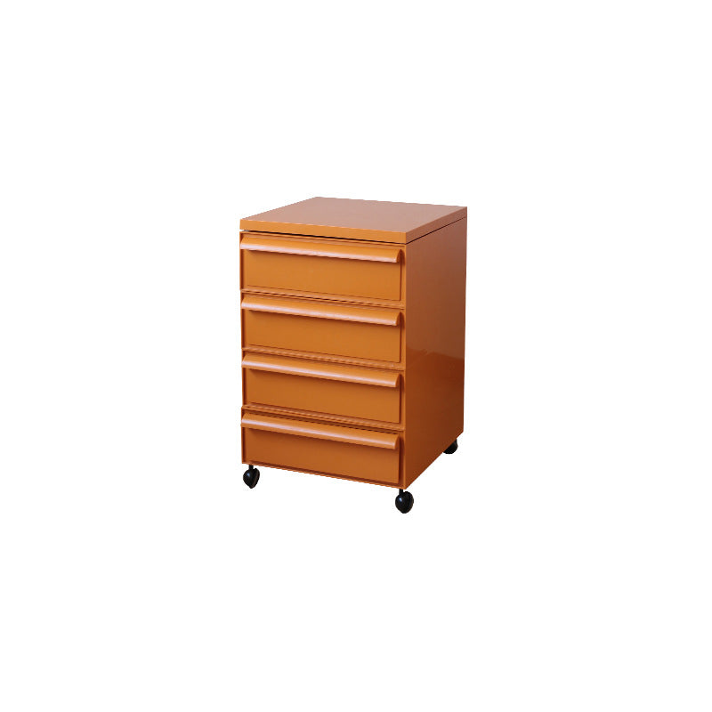 Nordic Plastic 4-Drawer Rolling Nightstand Storage Cabinet