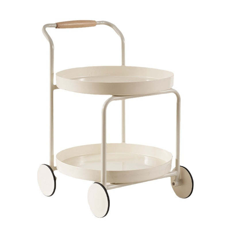 Nordic Iron Rolling 2-Tier End Table