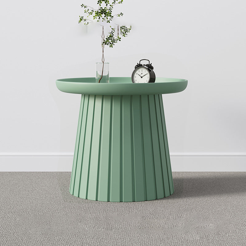 Scandinavian Mushroom Plastic Pedestal Coffee Table — Green