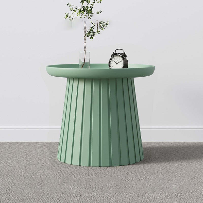 Scandinavian Mushroom Plastic Pedestal Coffee Table — Green