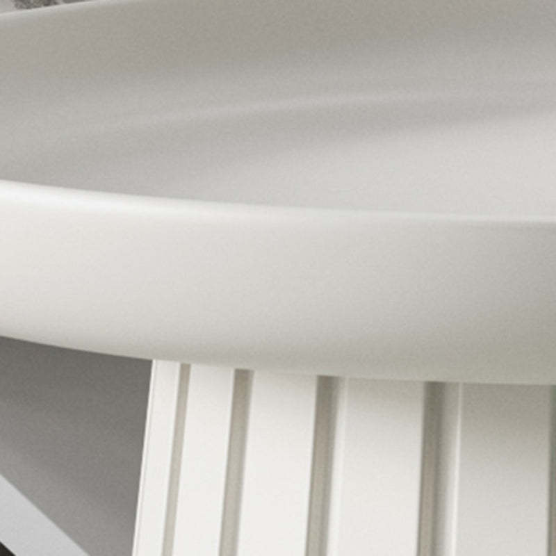 Scandinavian Mushroom Plastic Pedestal Coffee Table — Yellow
