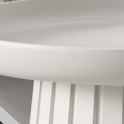 Scandinavian Mushroom Plastic Pedestal Coffee Table — Yellow