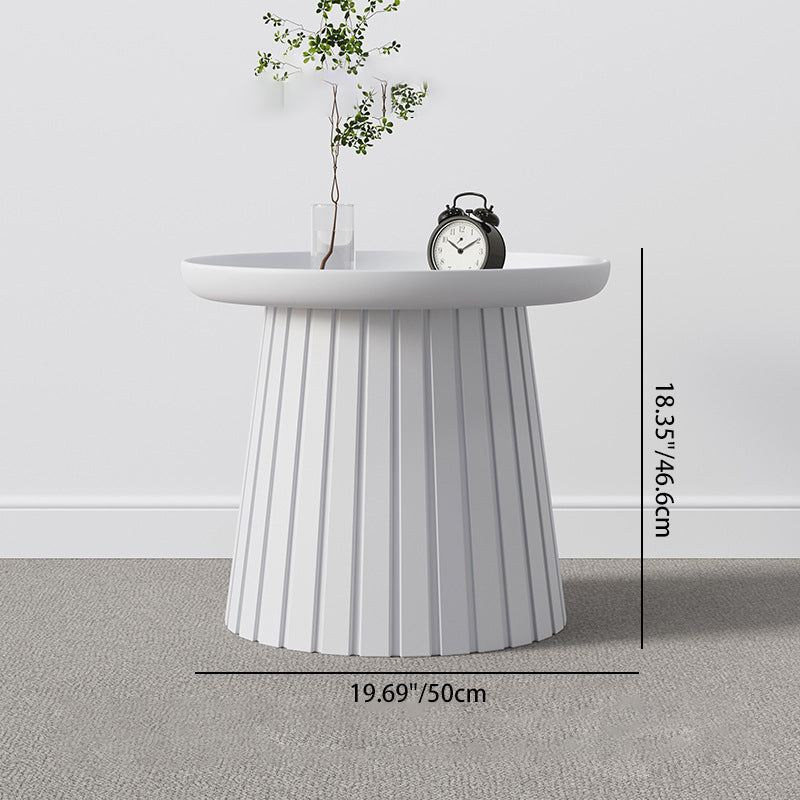 Scandinavian Mushroom Plastic Pedestal Coffee Table — Gray
