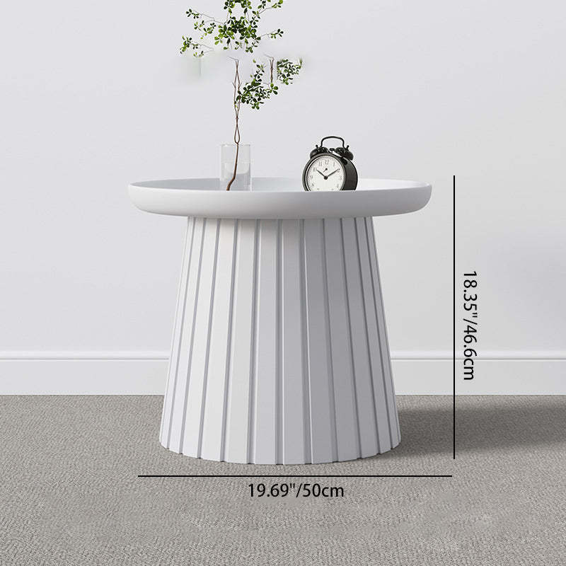 Scandinavian Mushroom Plastic Pedestal Coffee Table — Gray