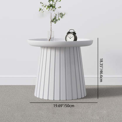 Scandinavian Mushroom Plastic Pedestal Coffee Table — Gray