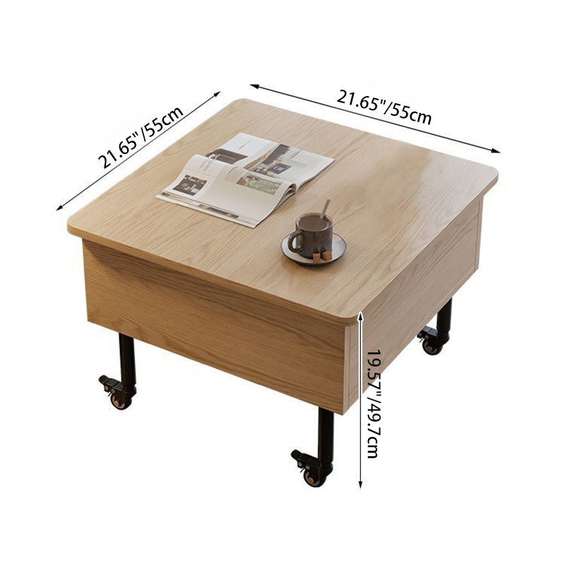 Japanese Solid Wood Extendable Coffee Table — Green