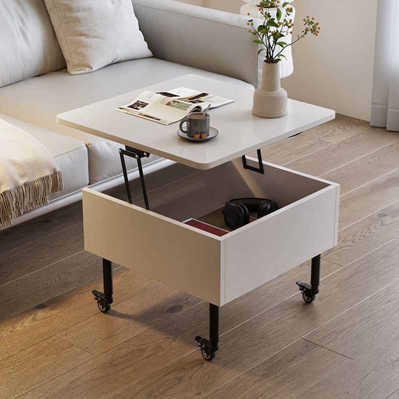 Japanese Solid Wood Extendable Coffee Table — Black
