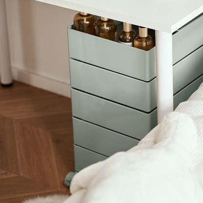 Nordic Rotating 5-Tier Rolling End Table