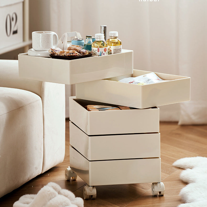 Nordic Rotating 5-Tier Rolling End Table