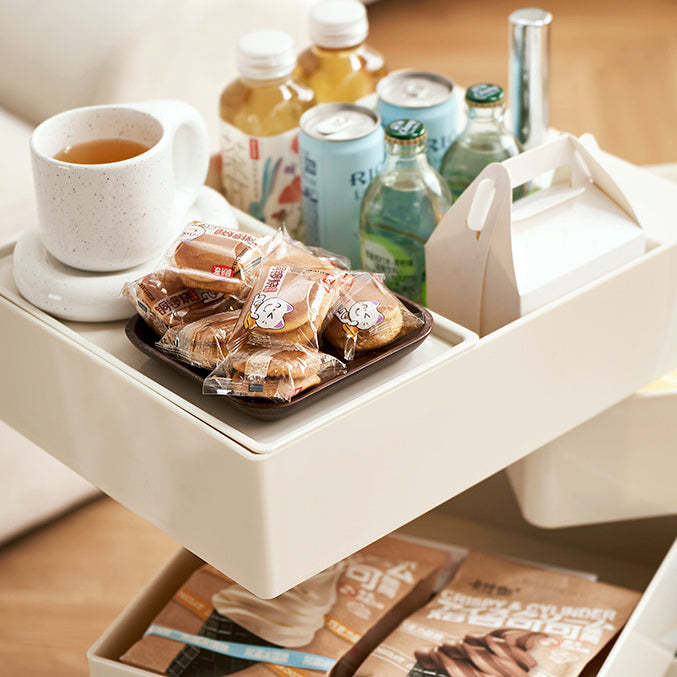 Nordic Rotating 5-Tier Rolling End Table