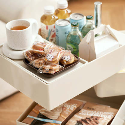 Nordic Rotating 5-Tier Rolling End Table