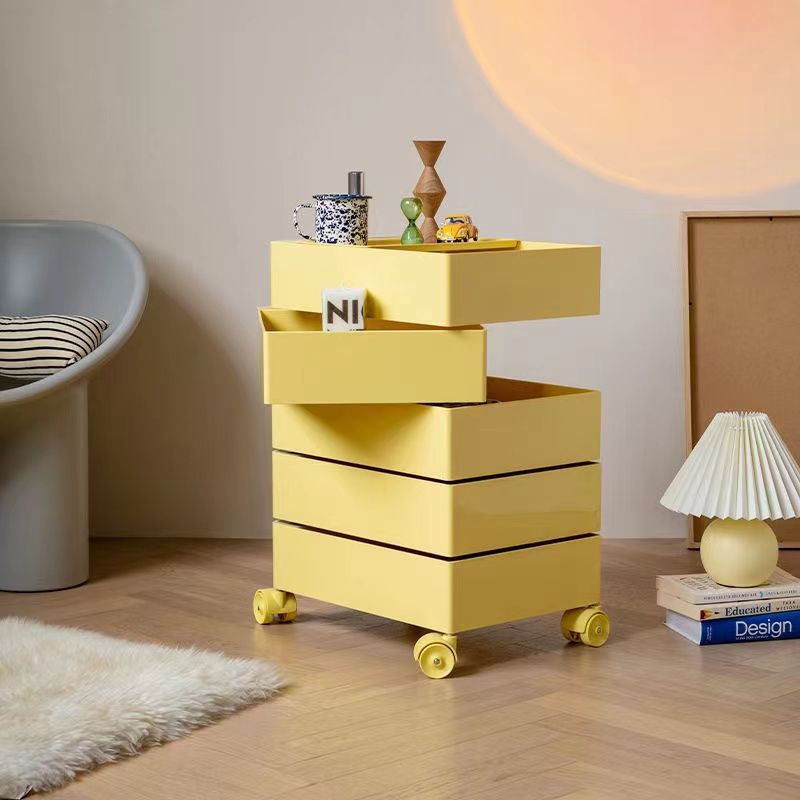 Nordic Rotating 5-Tier Rolling End Table