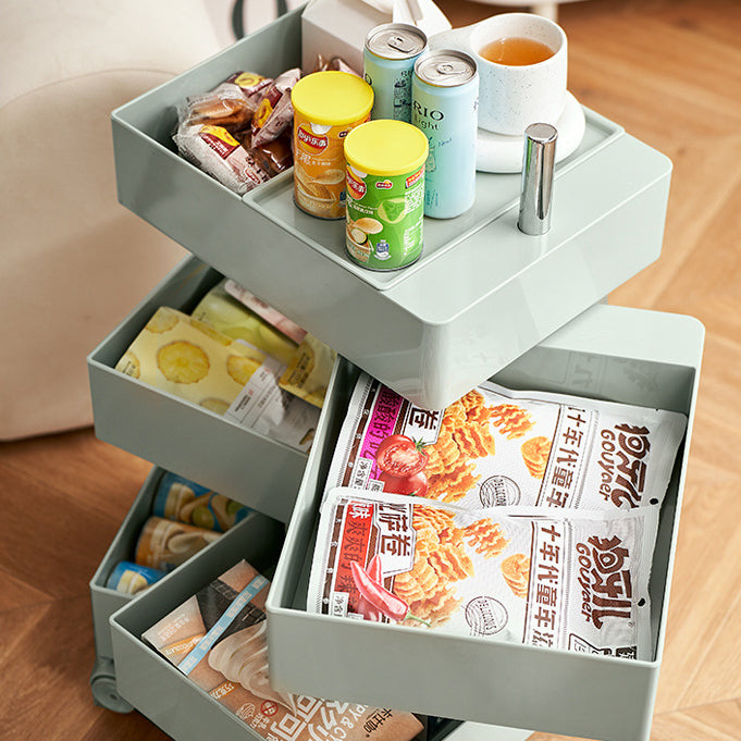 Nordic Rotating 5-Tier Rolling End Table