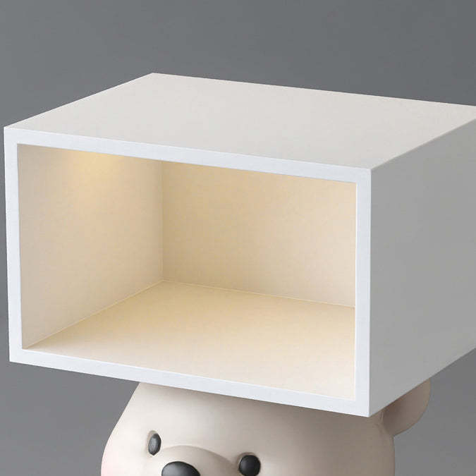 Bear Resin Rectangular Nightstand Cabinet