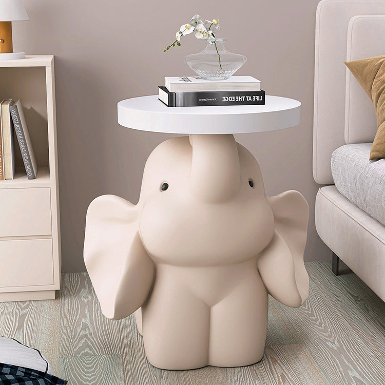 Fir Board Elephant Resin Side Table