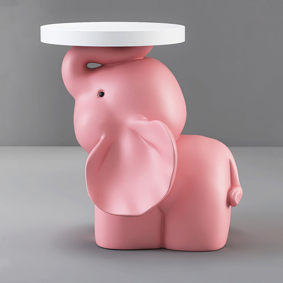 Fir Board Elephant Resin Side Table